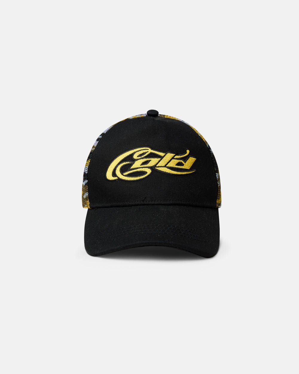 GORRA CAMO NEGRO Y AMARILLO