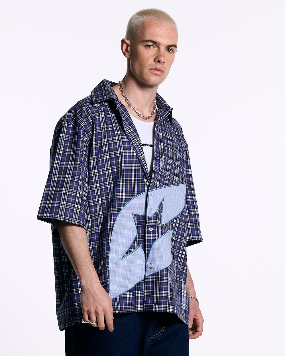 CAMISA TARTAN C AZUL OSCURO