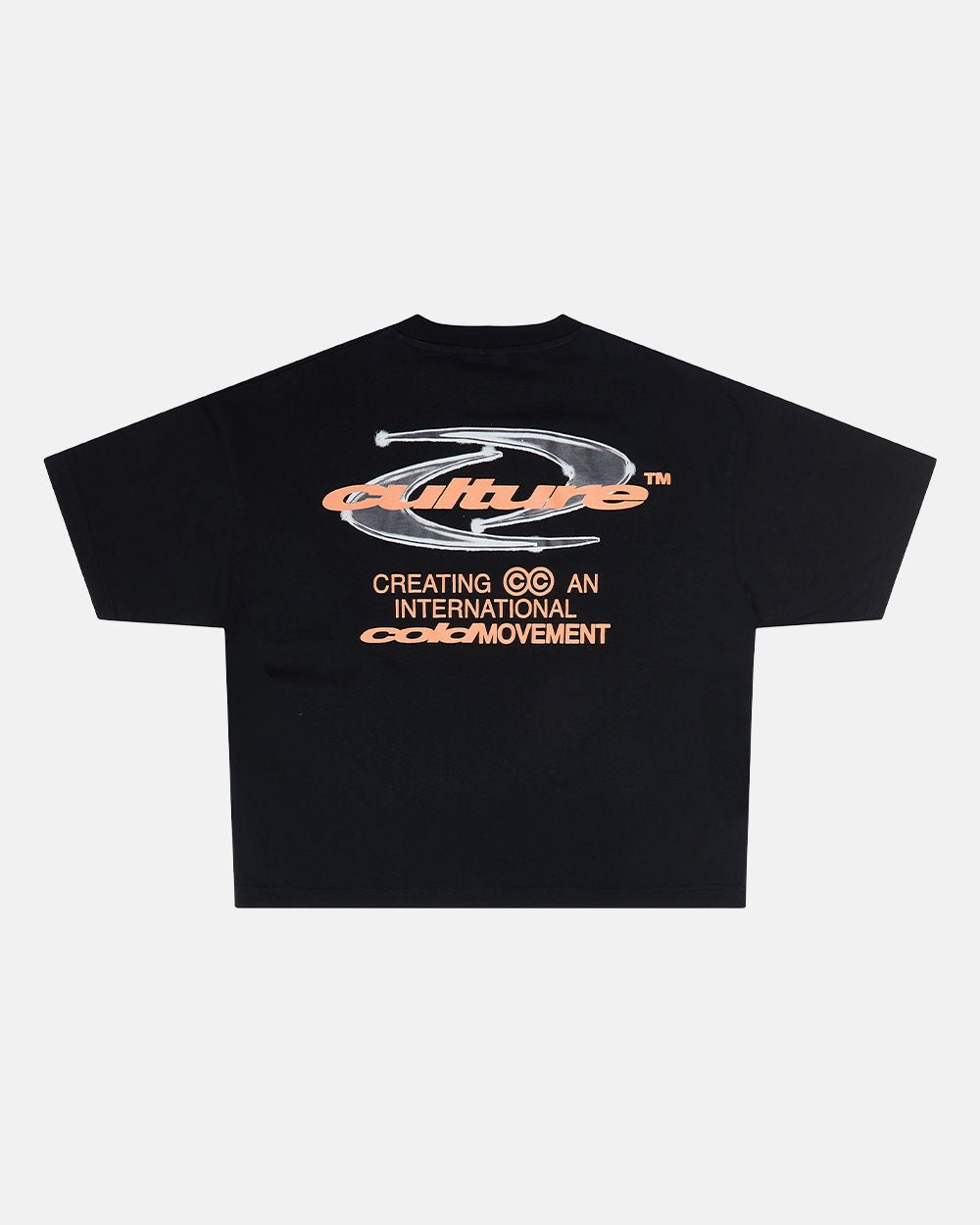 CAMISETA DINÁMICA NEGRO Y NARANJA