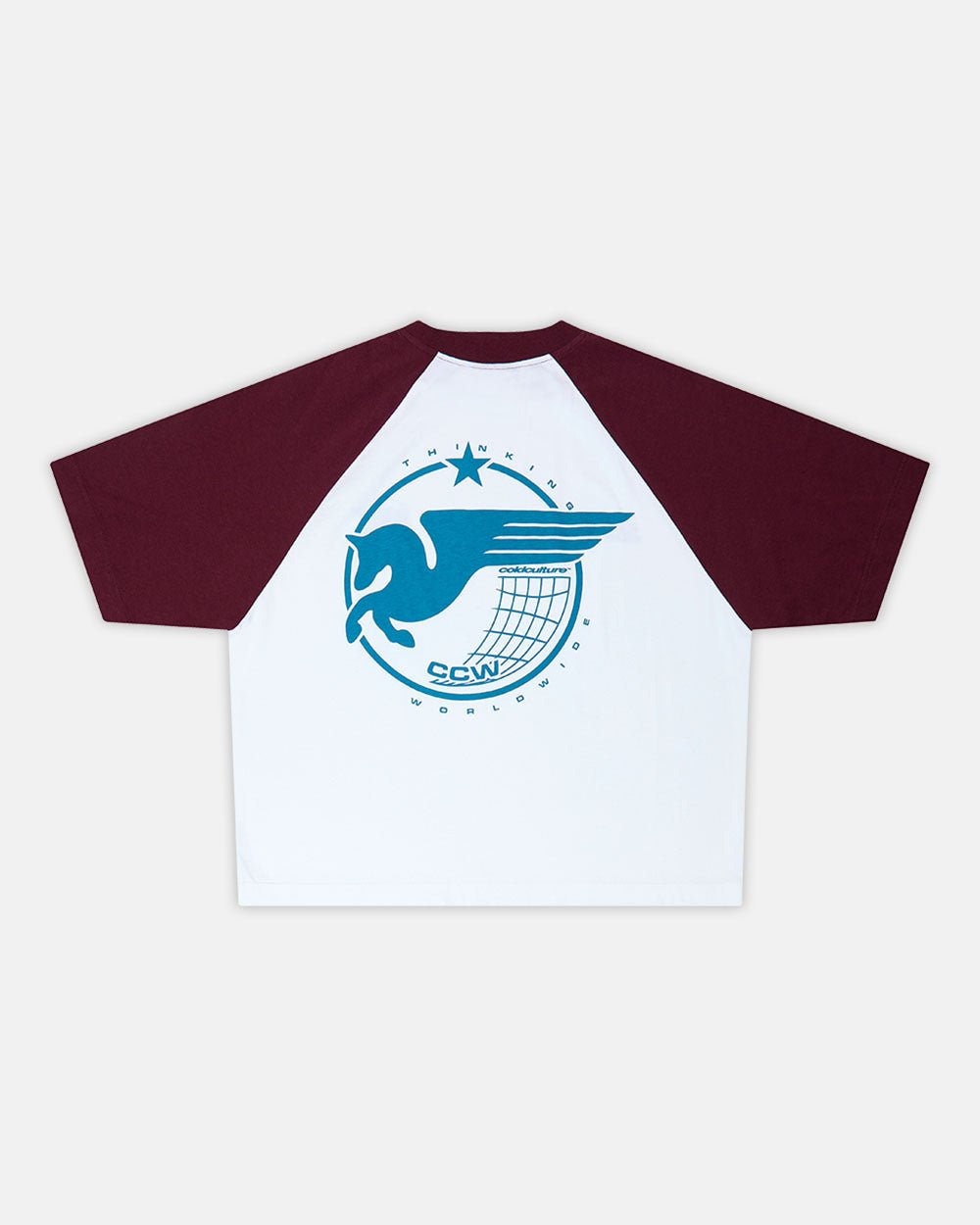 CAMISETA STORMWING BLANCA Y BURGUNDY