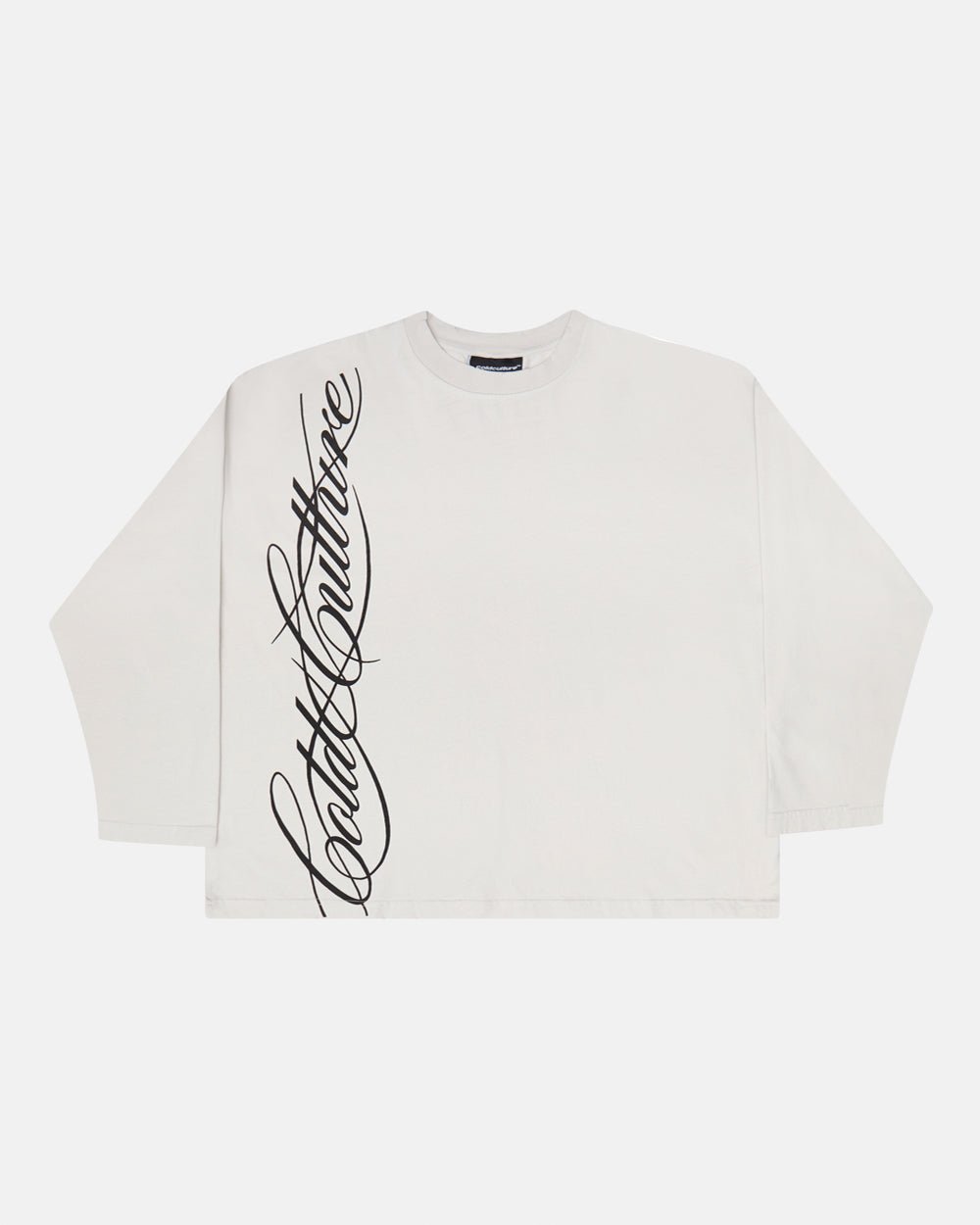 CAMISETA LARGA MANGA LARGA GRIS CLARO
