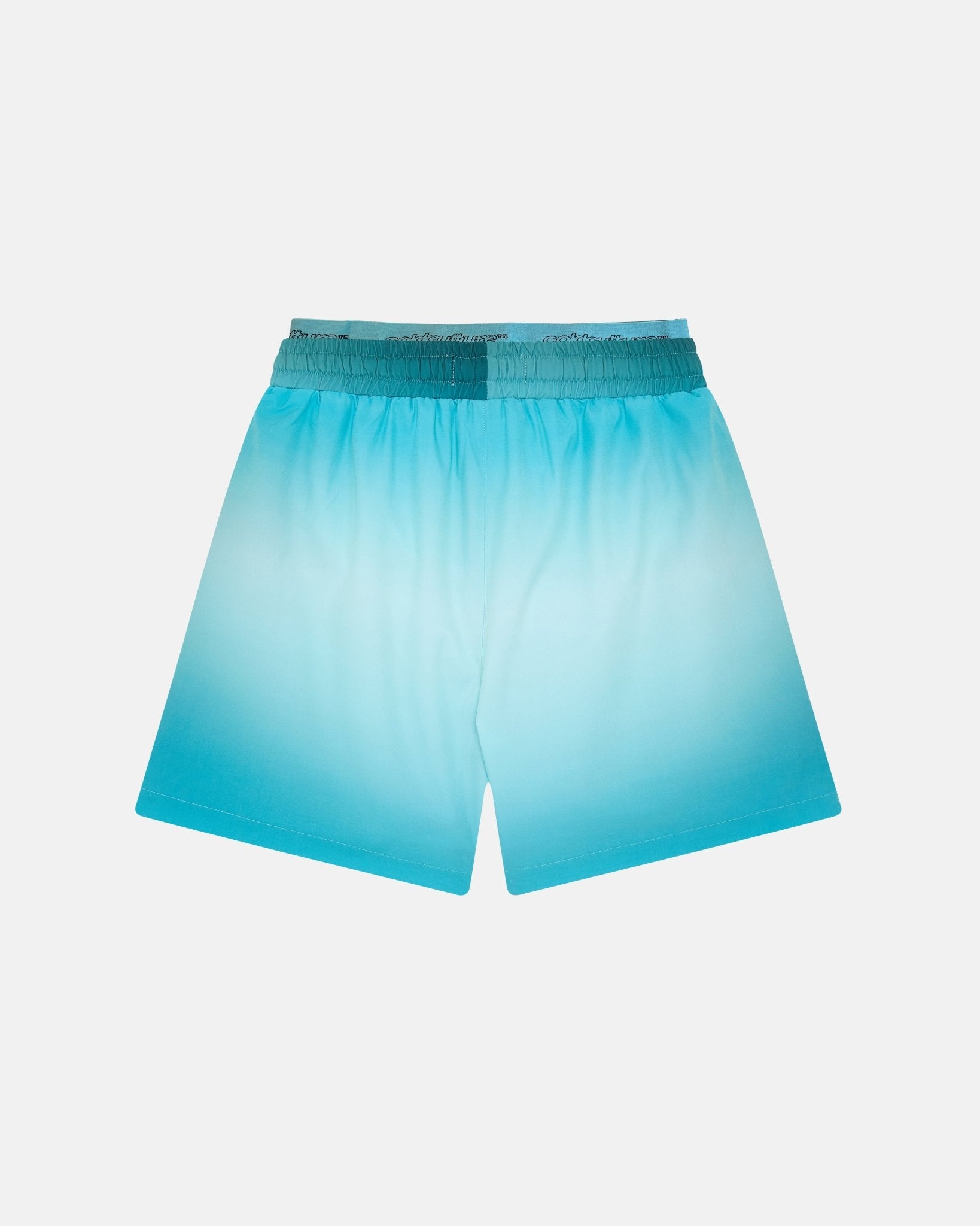BAÑADOR DE DOBLE CINTURA CON GRADIENTE AZUL