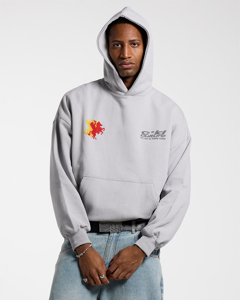 COWBOY HOODIE COOL GREY