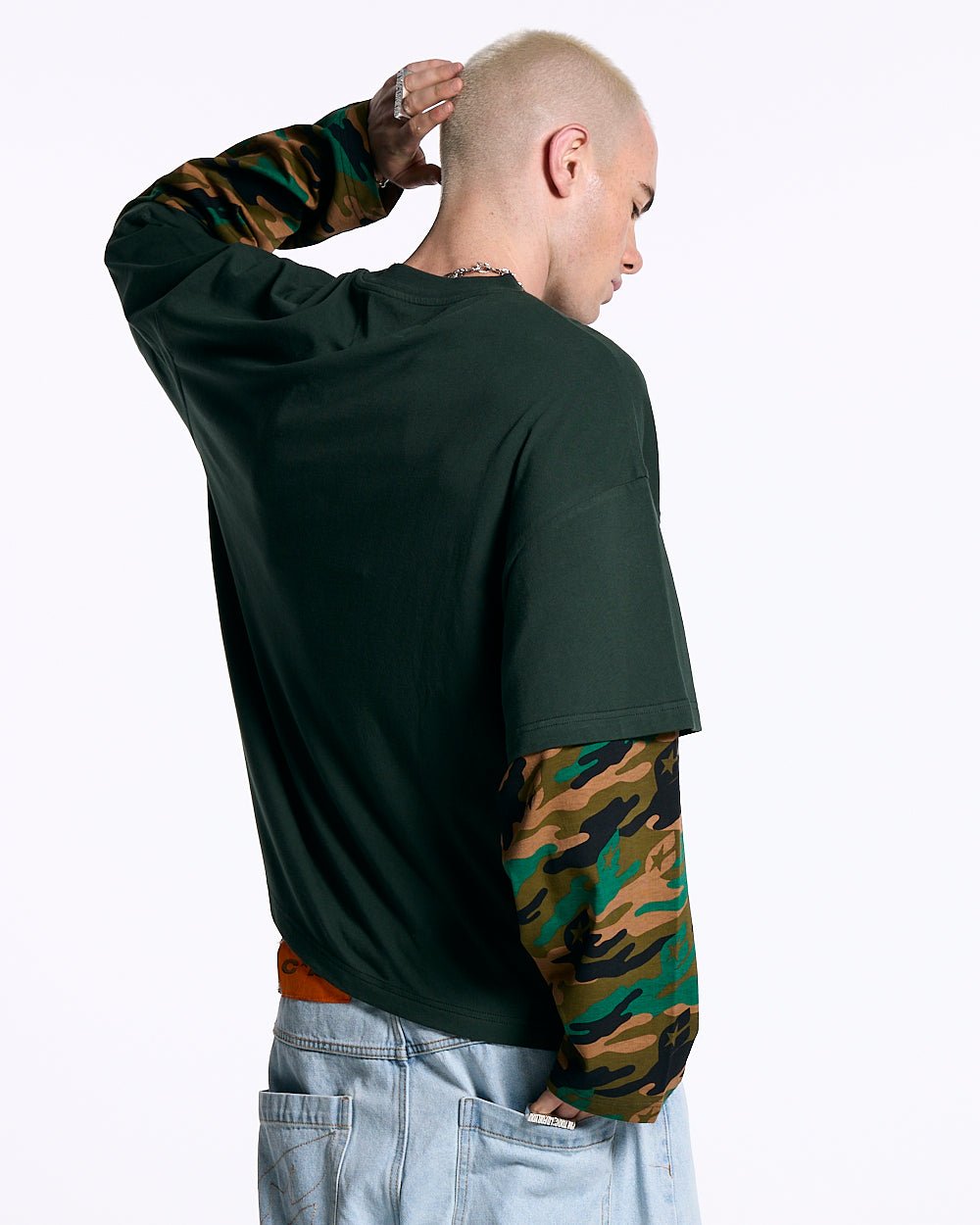 CAMO CAMISETA DOBLE MANGA BOSQUE PROFUNDO