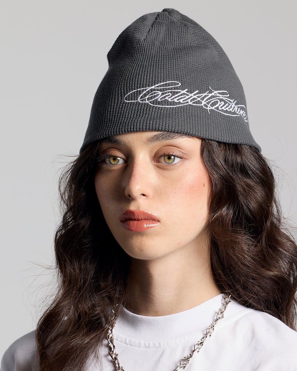 GORRO DE ALGODÓN CON ESTAMPADO WAFLE NEGRO