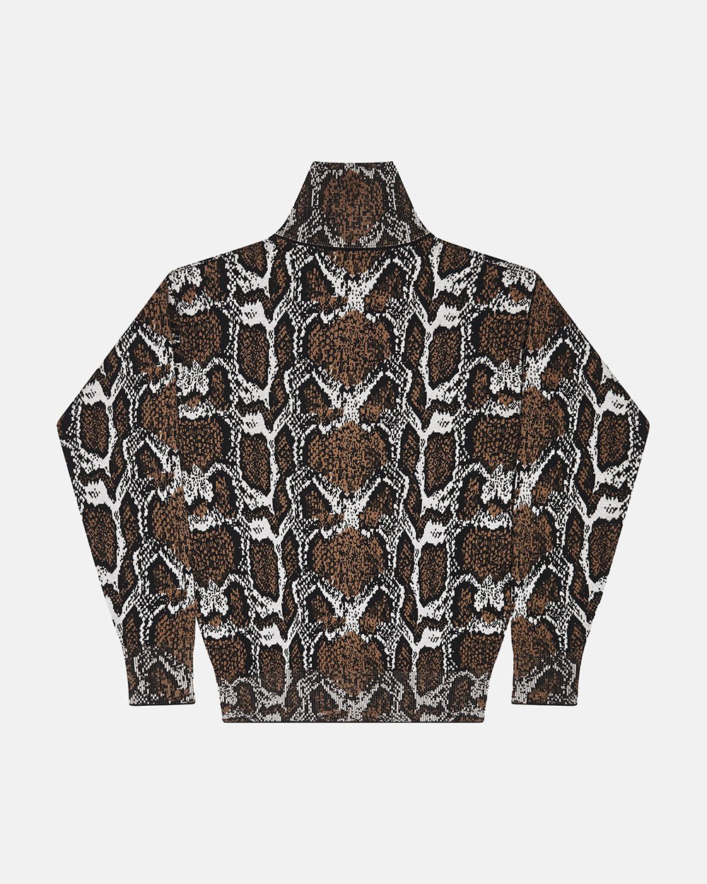 TEJIDO CON CIERRE ZIP SNAKE MARRÓN