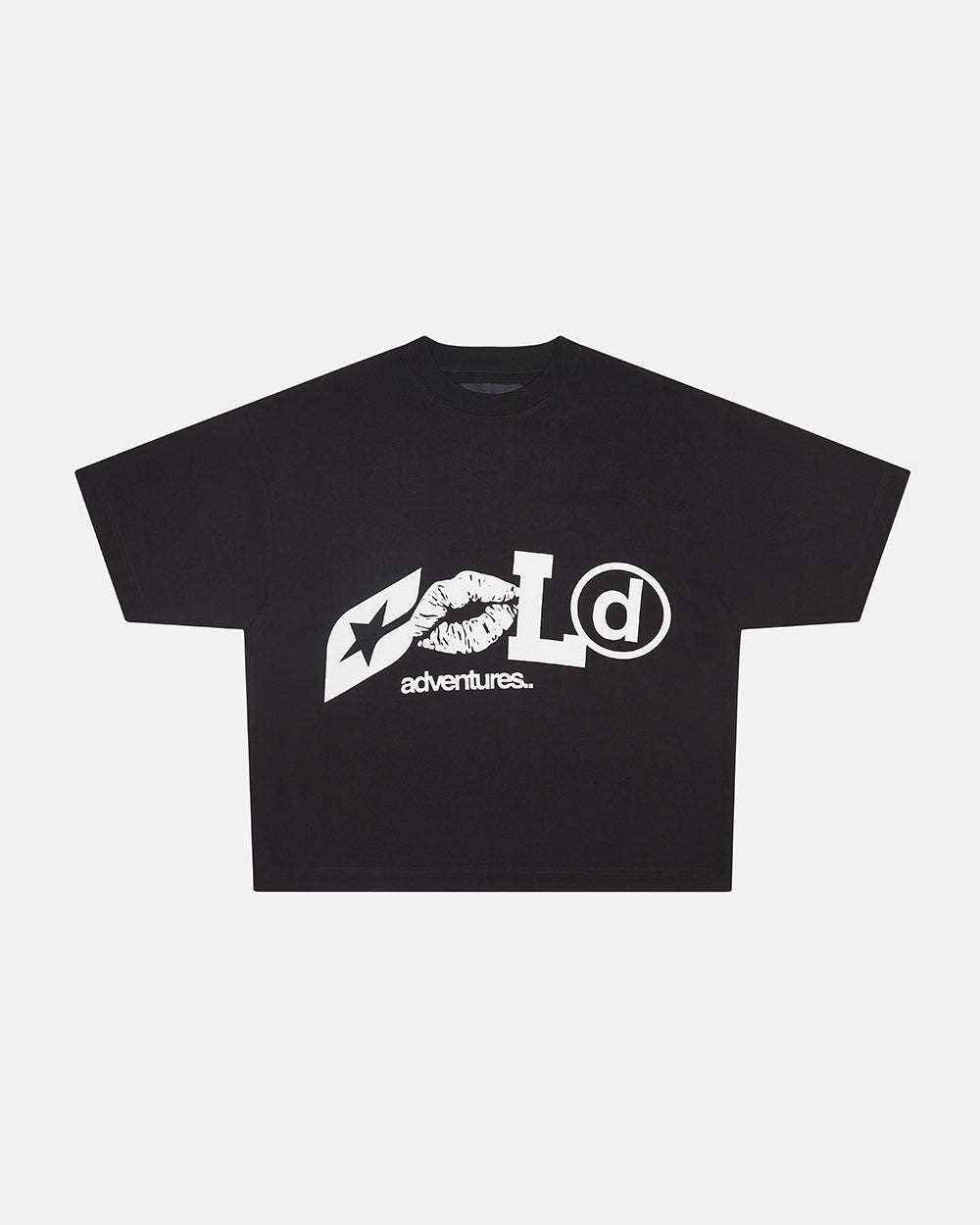 ADVENTURES TEE NEGRO Y BLANCO