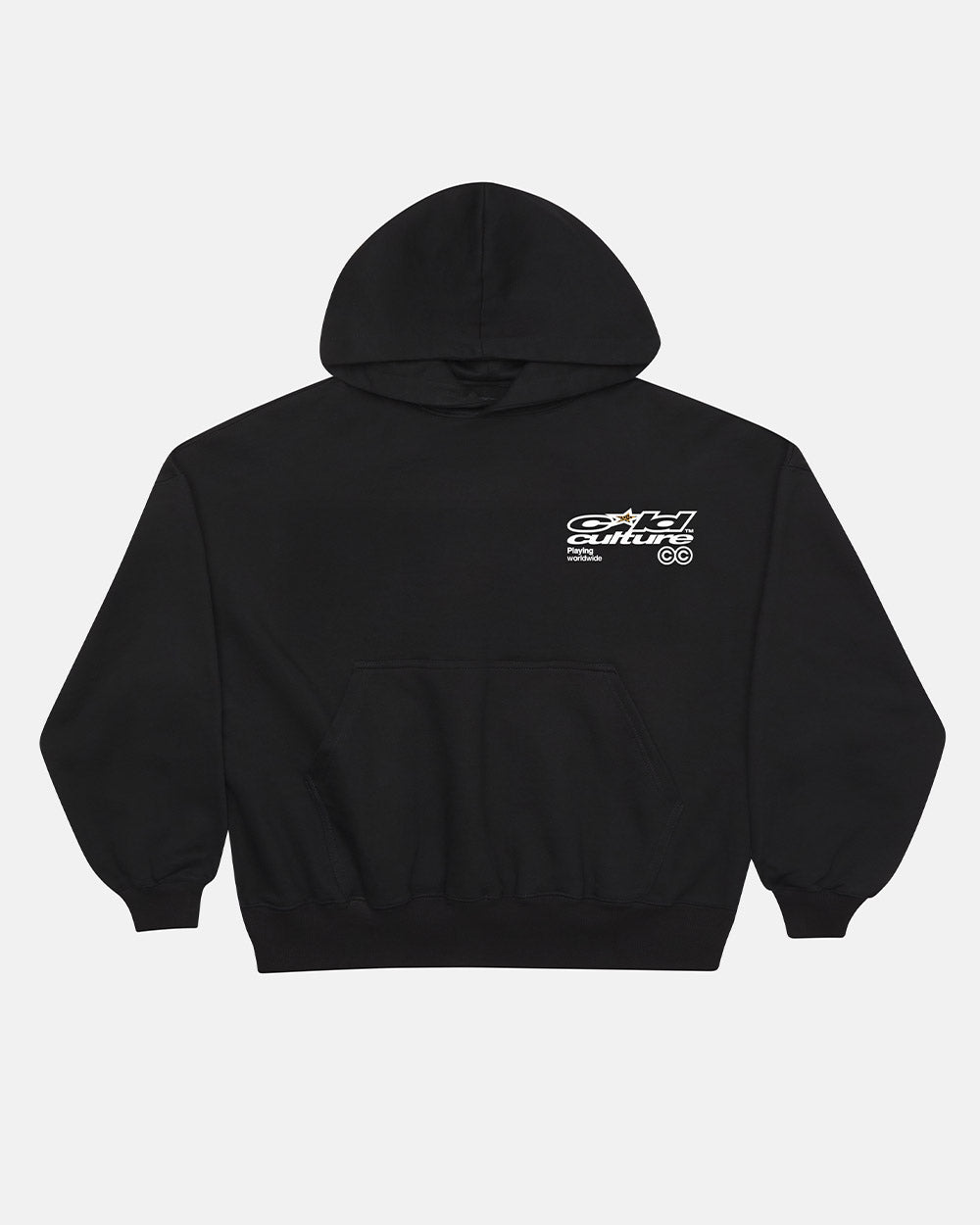 SUDADERA PLAYING WORLDWIDE NEGRO