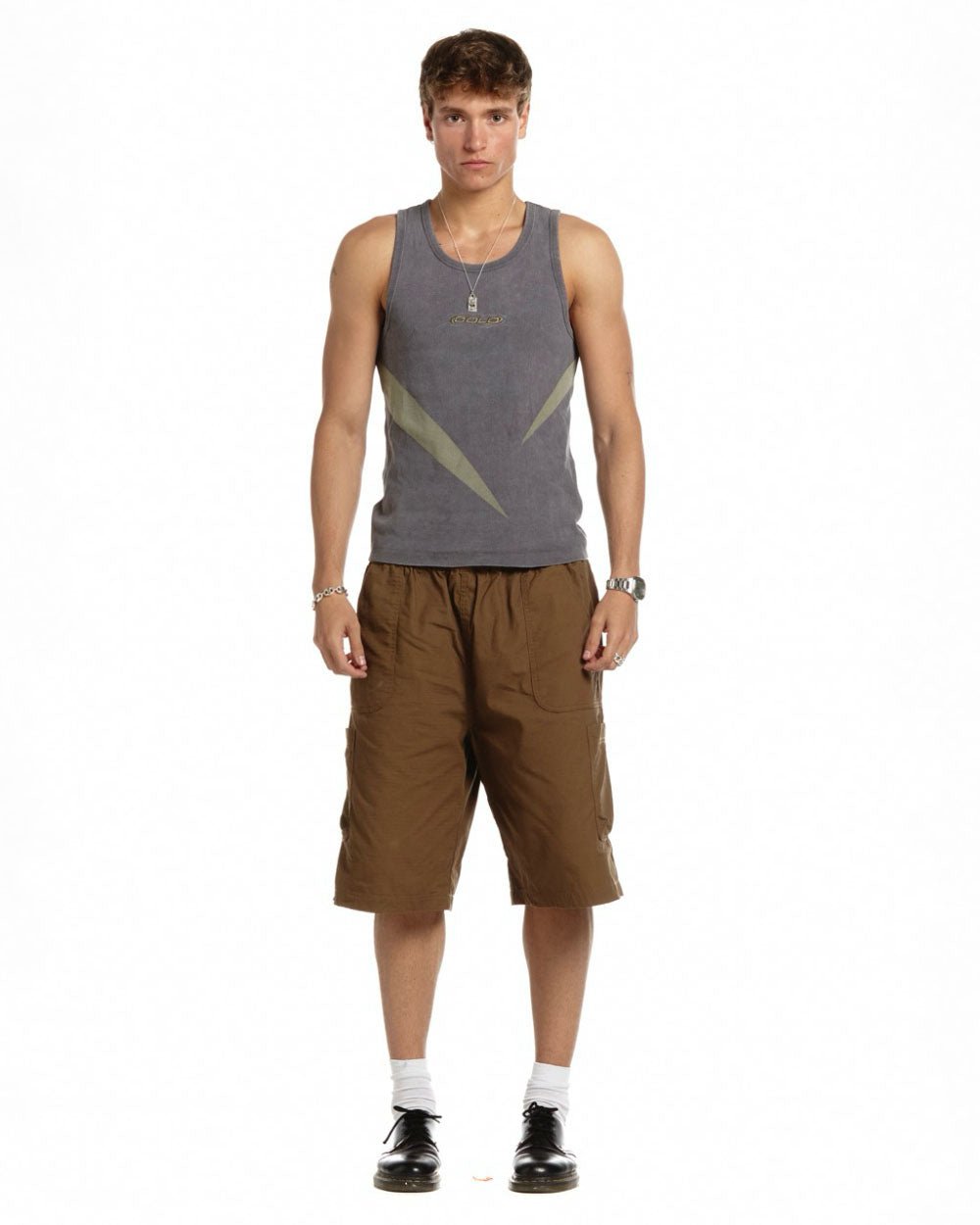 PANTALONES CORTOS DOBLE BOLSILLO GRIS CUARZO