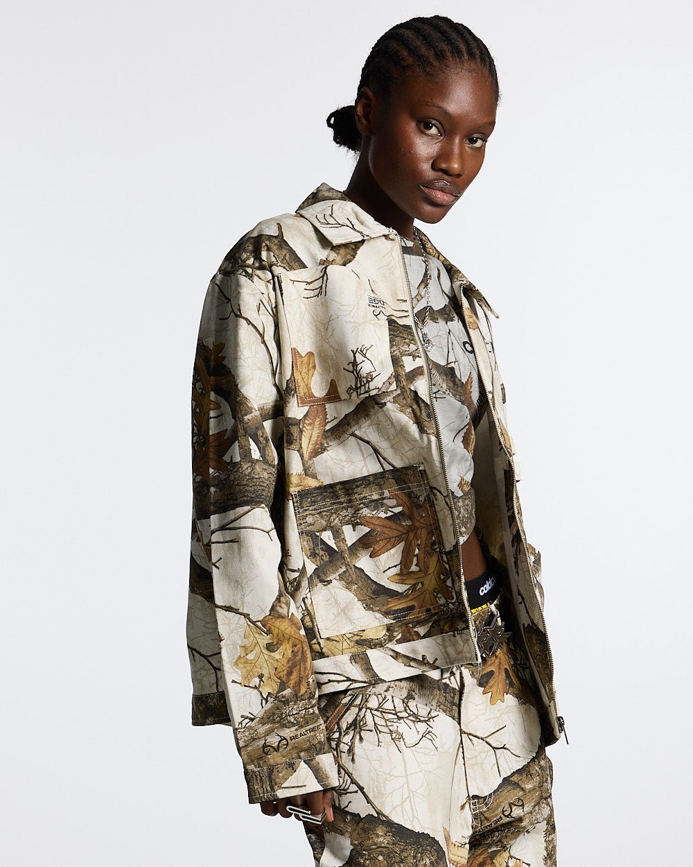 CHAQUETA WORK ZIP REALTREE BLANCO