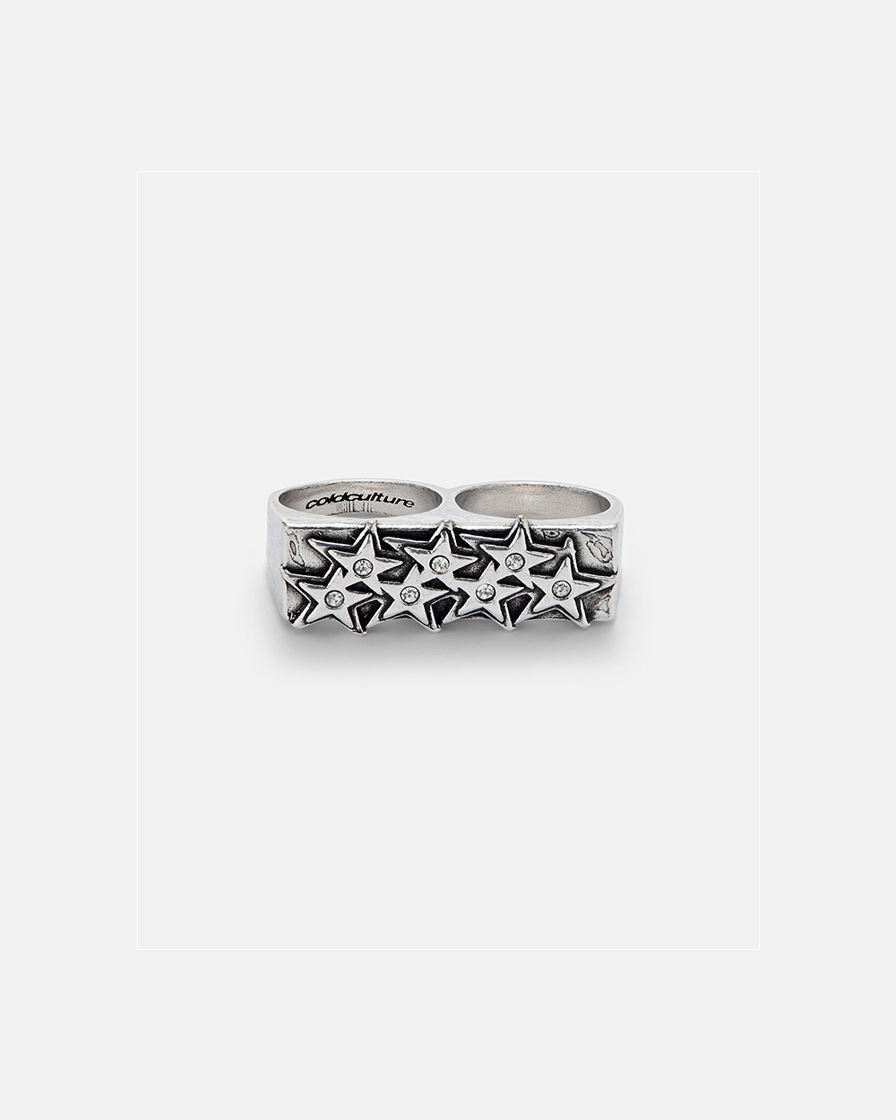 ANILLOS DOBLES BRILLANTES CON ESTRELLAS