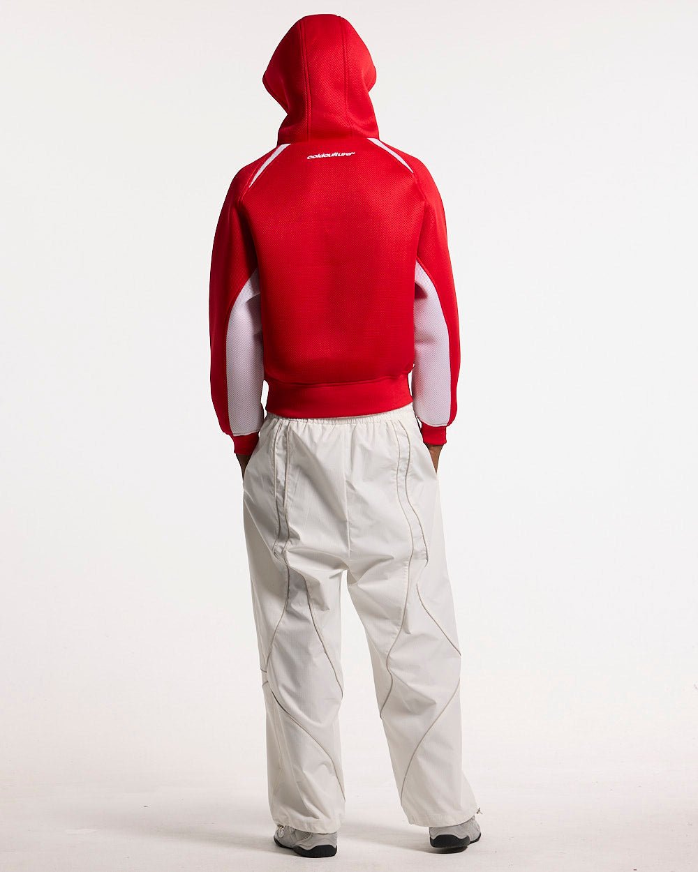 CHAQUETA NEO ZIP BLANCA Y ROJA