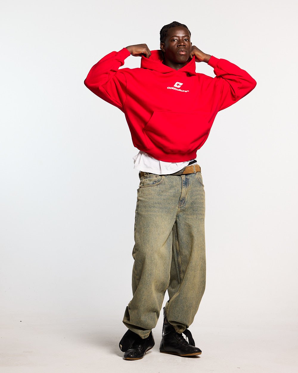 HOODIE CURVADO ROJO