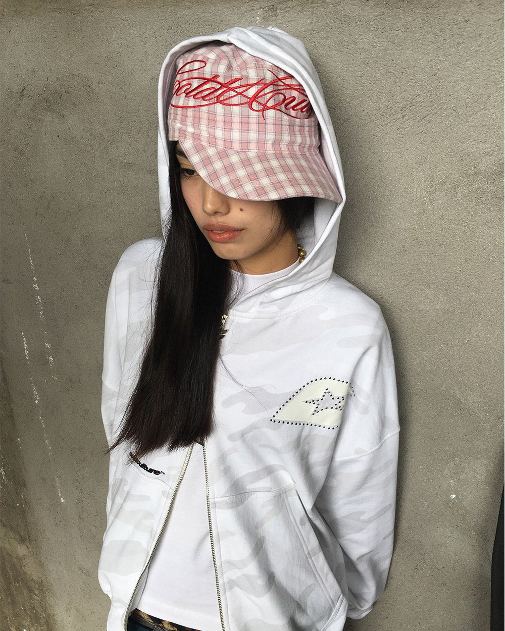 GORRO DE TELA ROSA