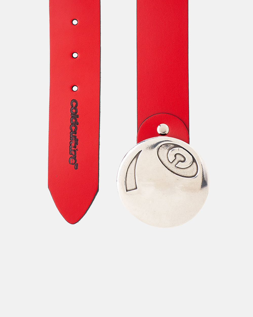 CINTURÓN DE CUERO PARA BILLAR ROJO