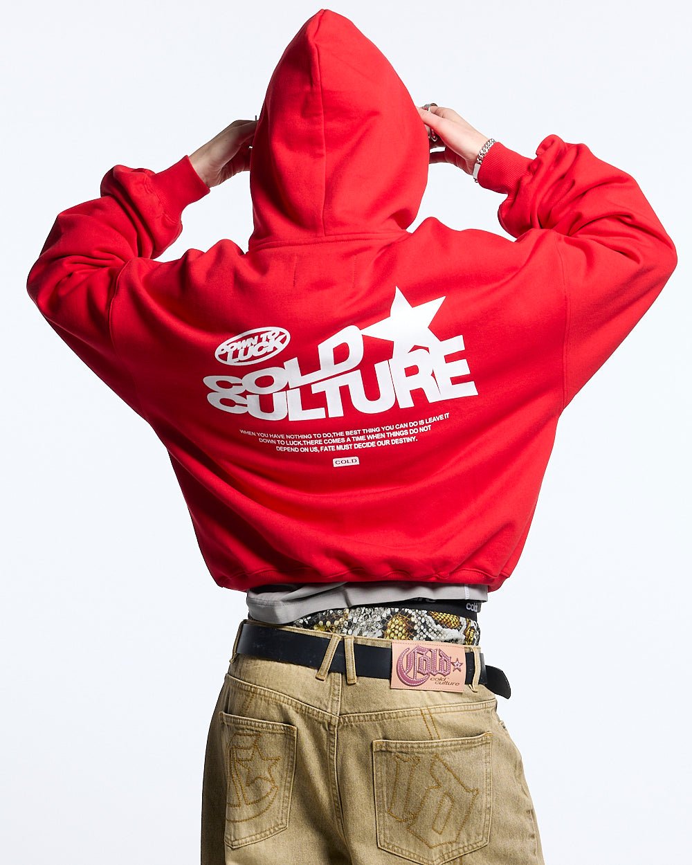 HOODIE DOWN TO LUCK ROJO