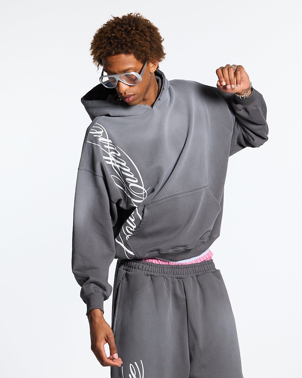 HOODIE SCRIPT ANTRACITA GRIS