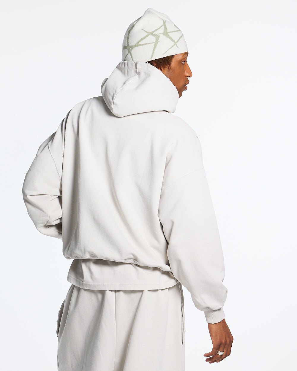 HOODIE SCRIPT COLOR GRIS CLARO