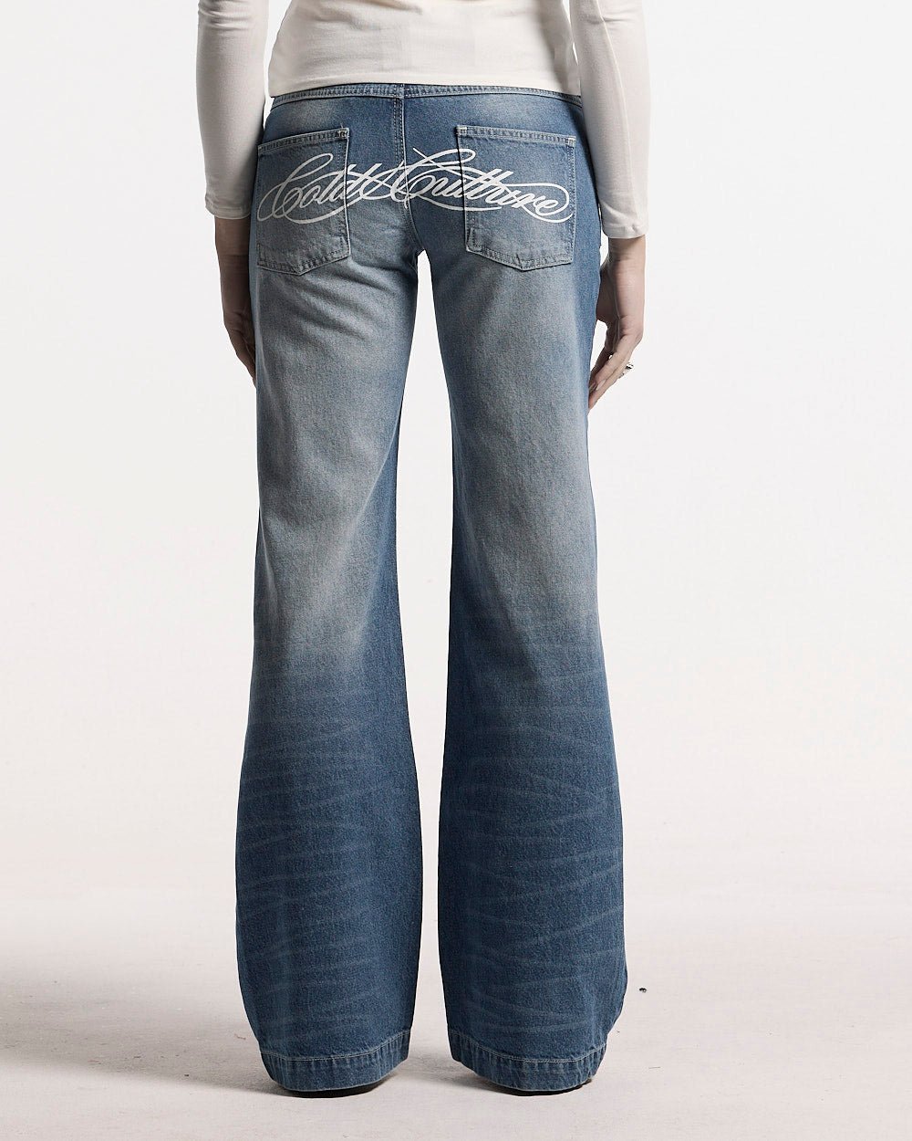 PANTALONES SCRIPT BOOTCUT AZUL