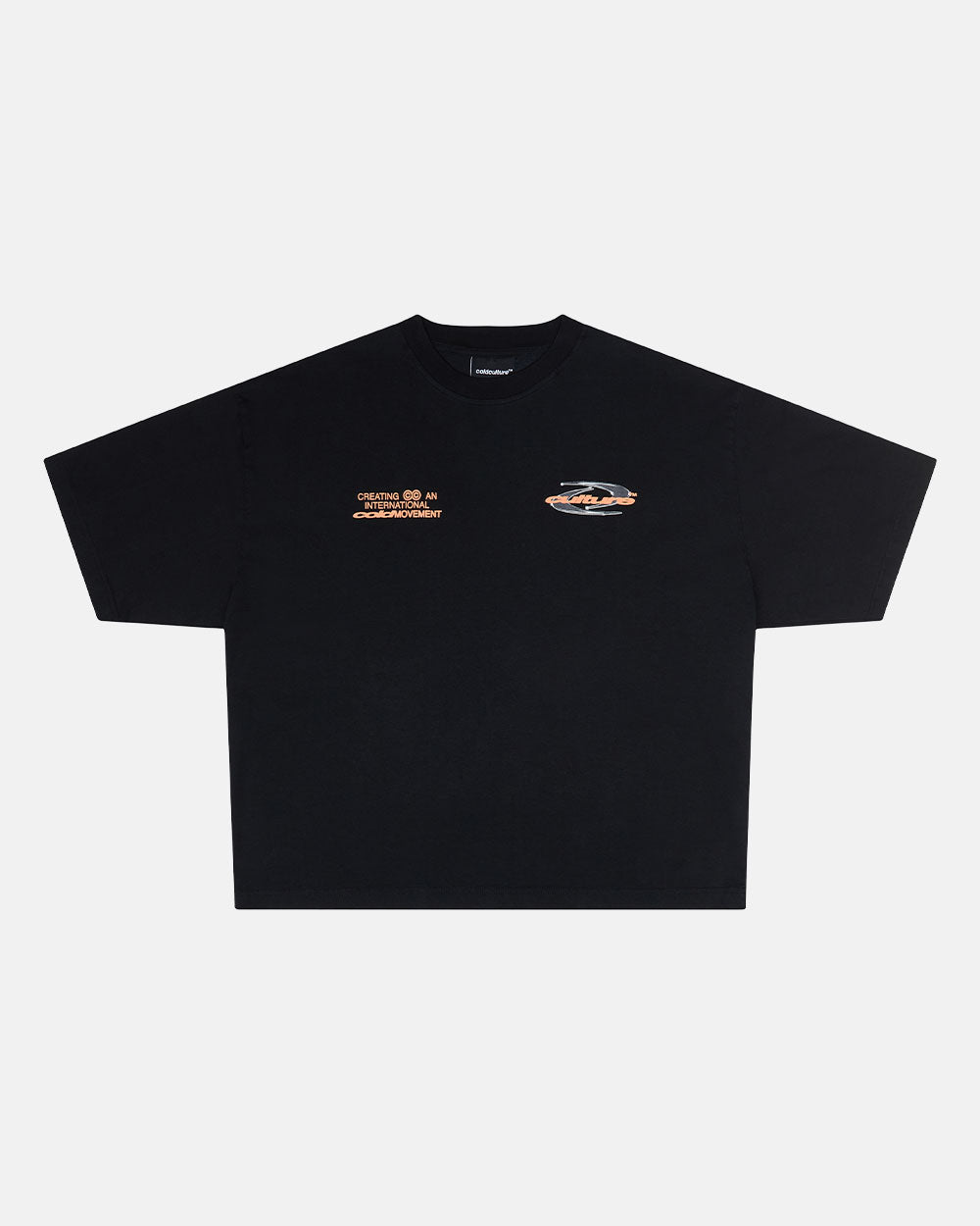 CAMISETA DINÁMICA NEGRO Y NARANJA