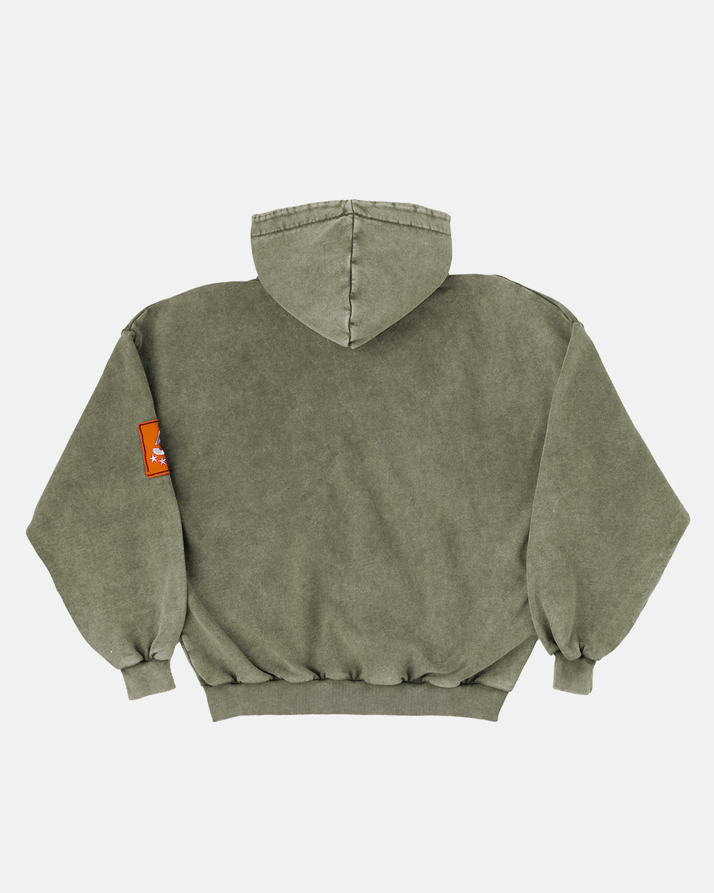 CAMPERA CON CAPIZ DE ZÍP VERDE LAVADO