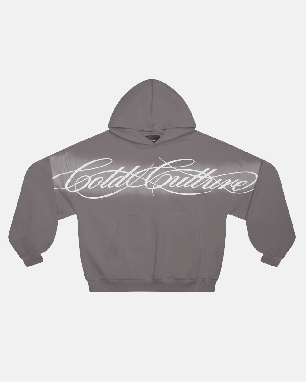 HOODIE CON LETRAS CRUZADAS GRIS