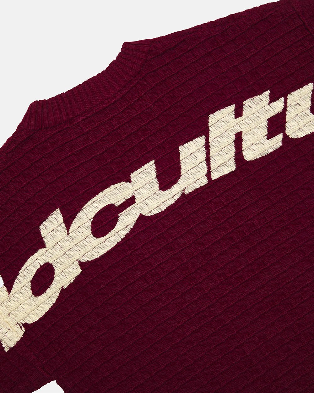 PUNTO DE WAFFLE CRUJIENTE BURGUNDY