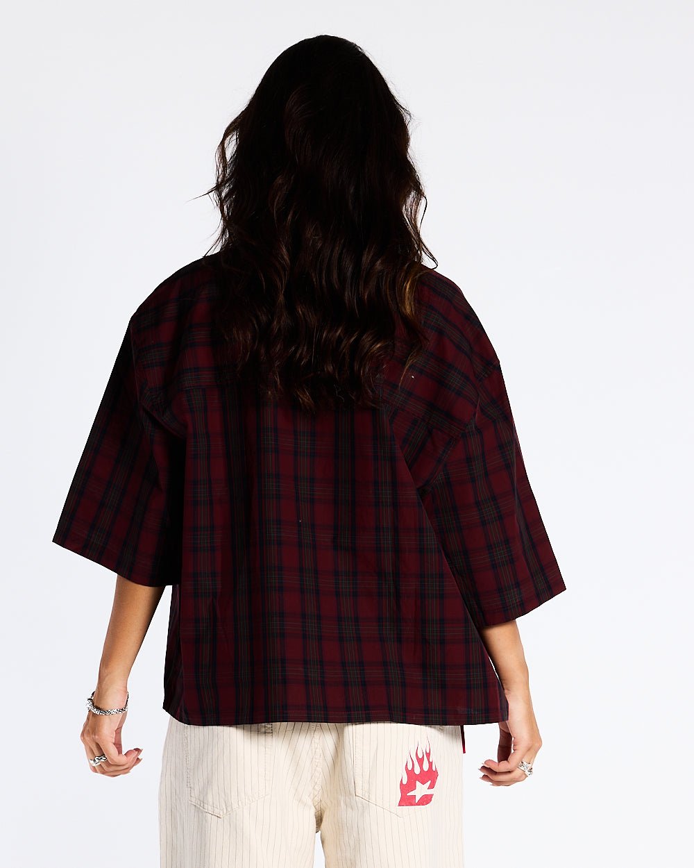 CAMISA DETROIT ROJA Y NEGRA