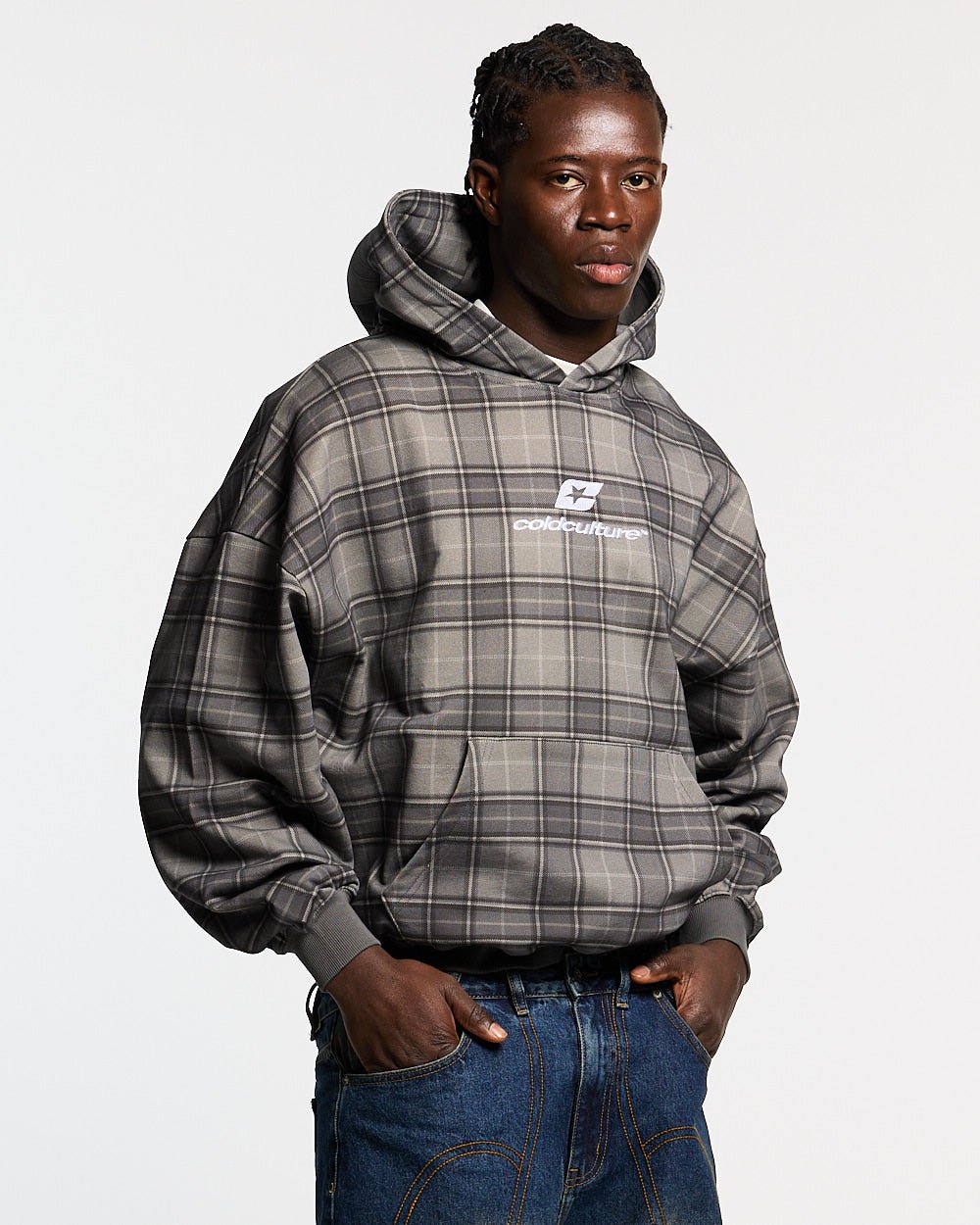 SUDADERA CURVADA DRIFT TARTAN