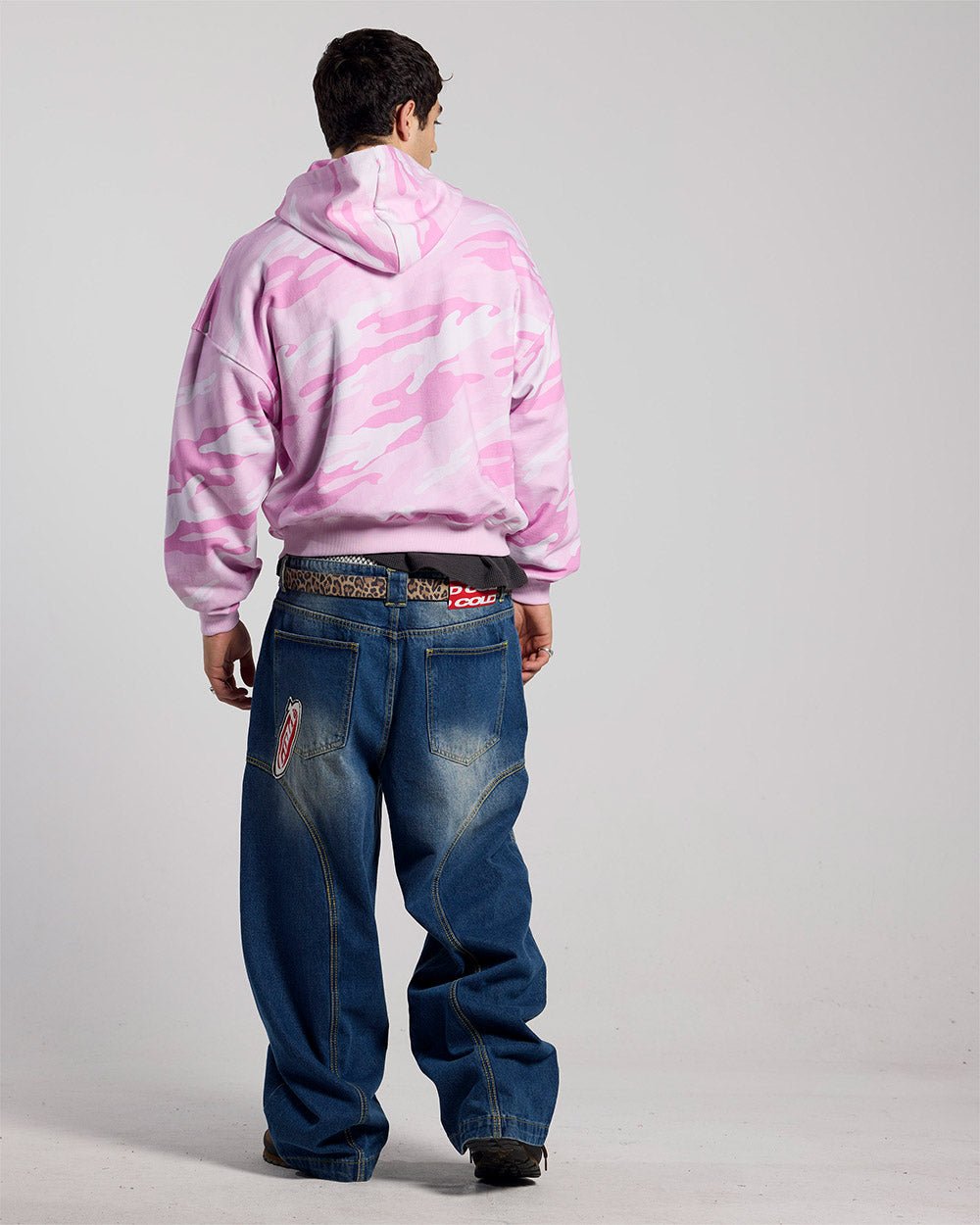 CAMO ZIP HOODIE ROSA