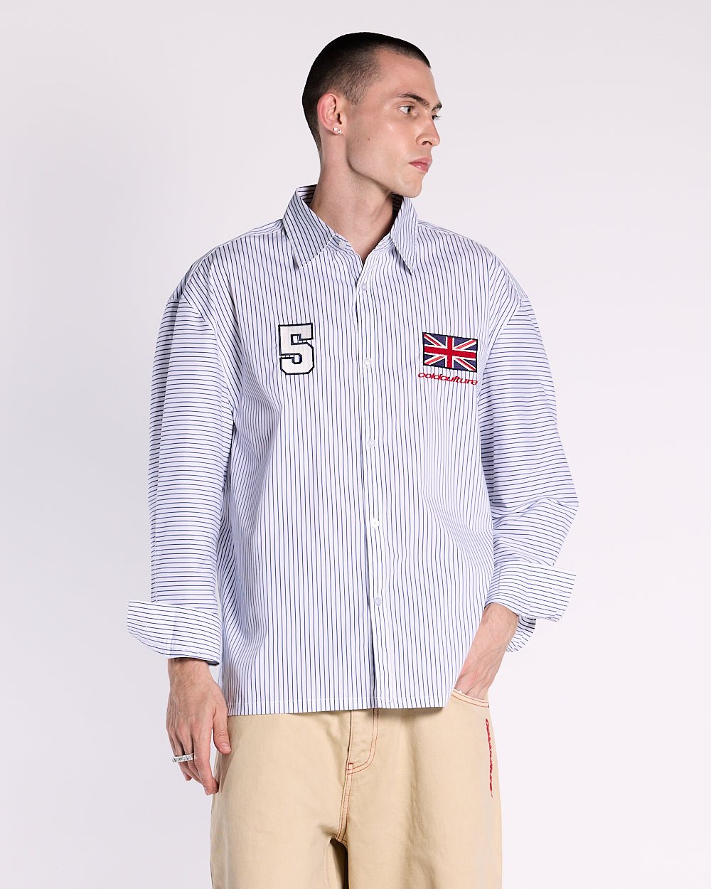 CAMISA BRIGHTON AZUL MARINO Y BLANCO