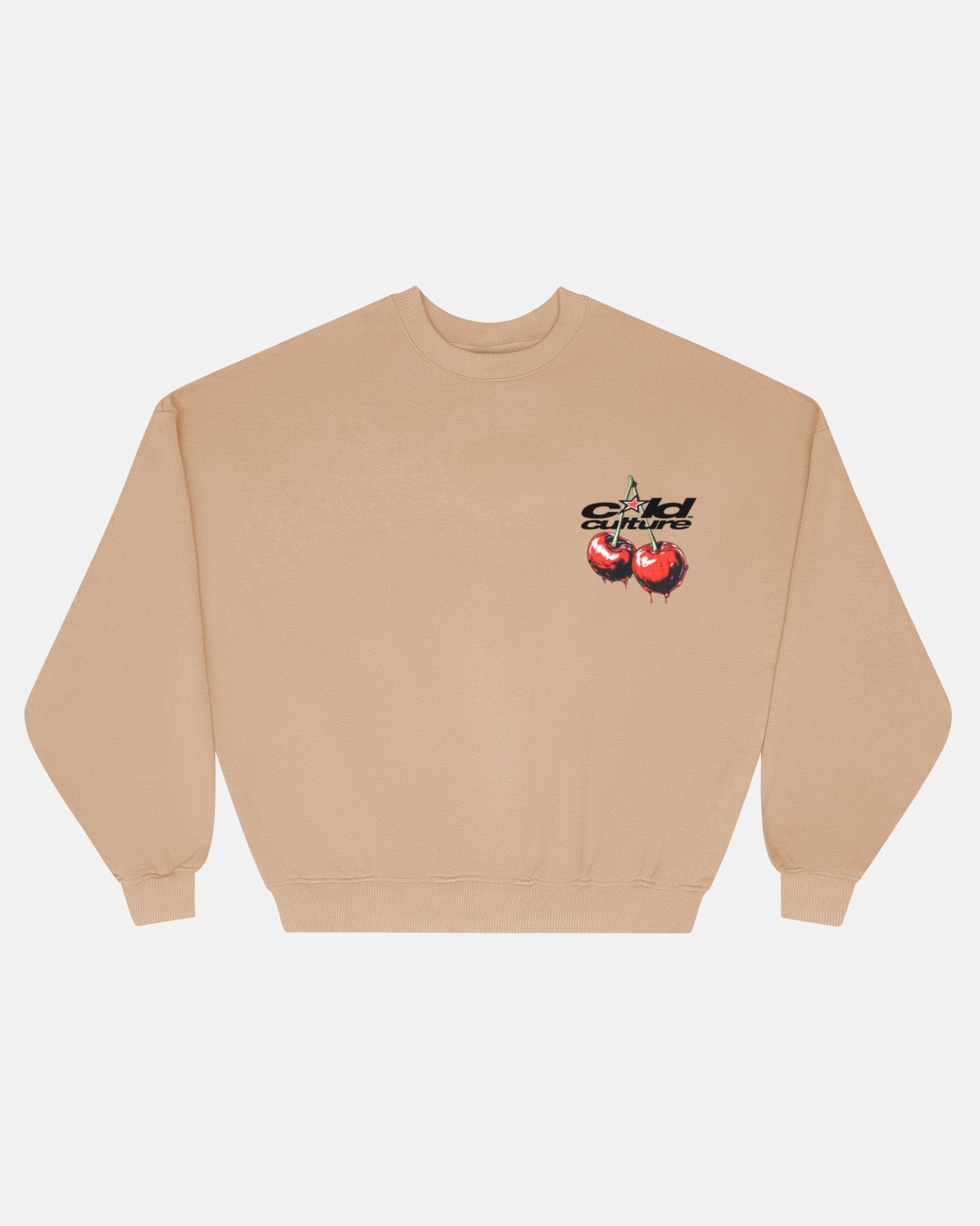 CHERRY CREWNECK BEIGE CHERRY CREWNECK BEIGE