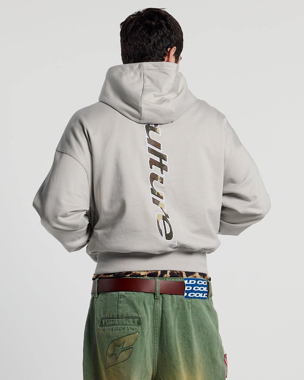 HOODIE VERTICAL GRIS CLARO