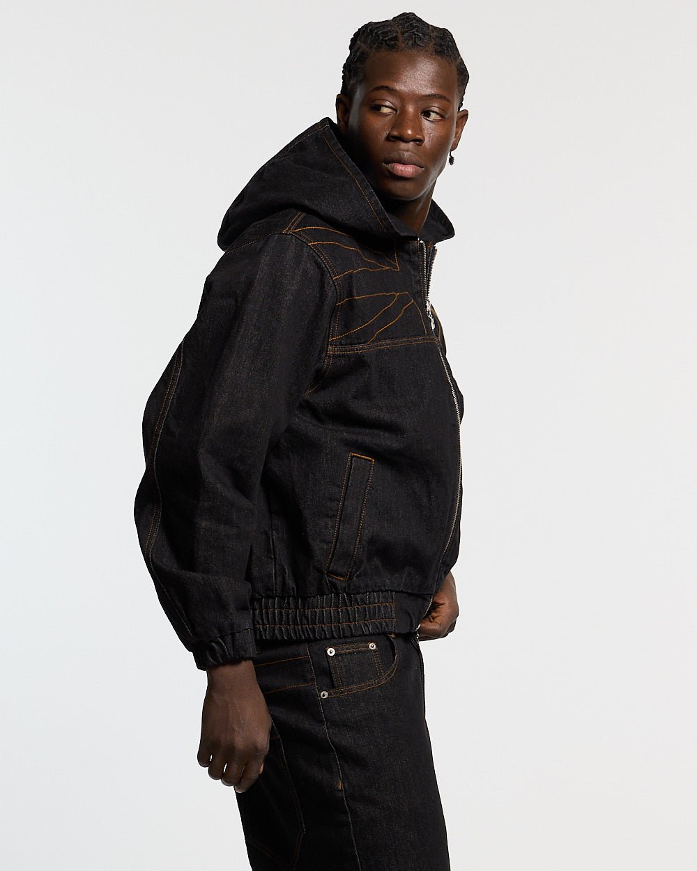 CHAQUETA TOP BOY NEGRO DENIM