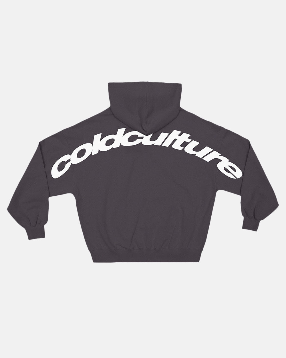 SUDADERA CURVADA GRIS OSCURO