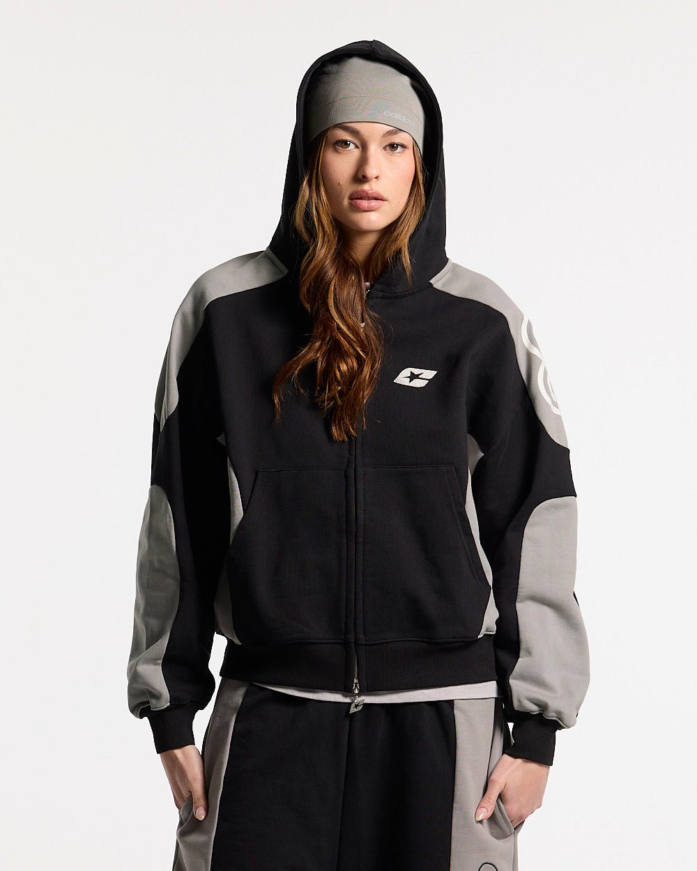 CHANDAL DE CIERRE RIDER NEGRO Y GRIS