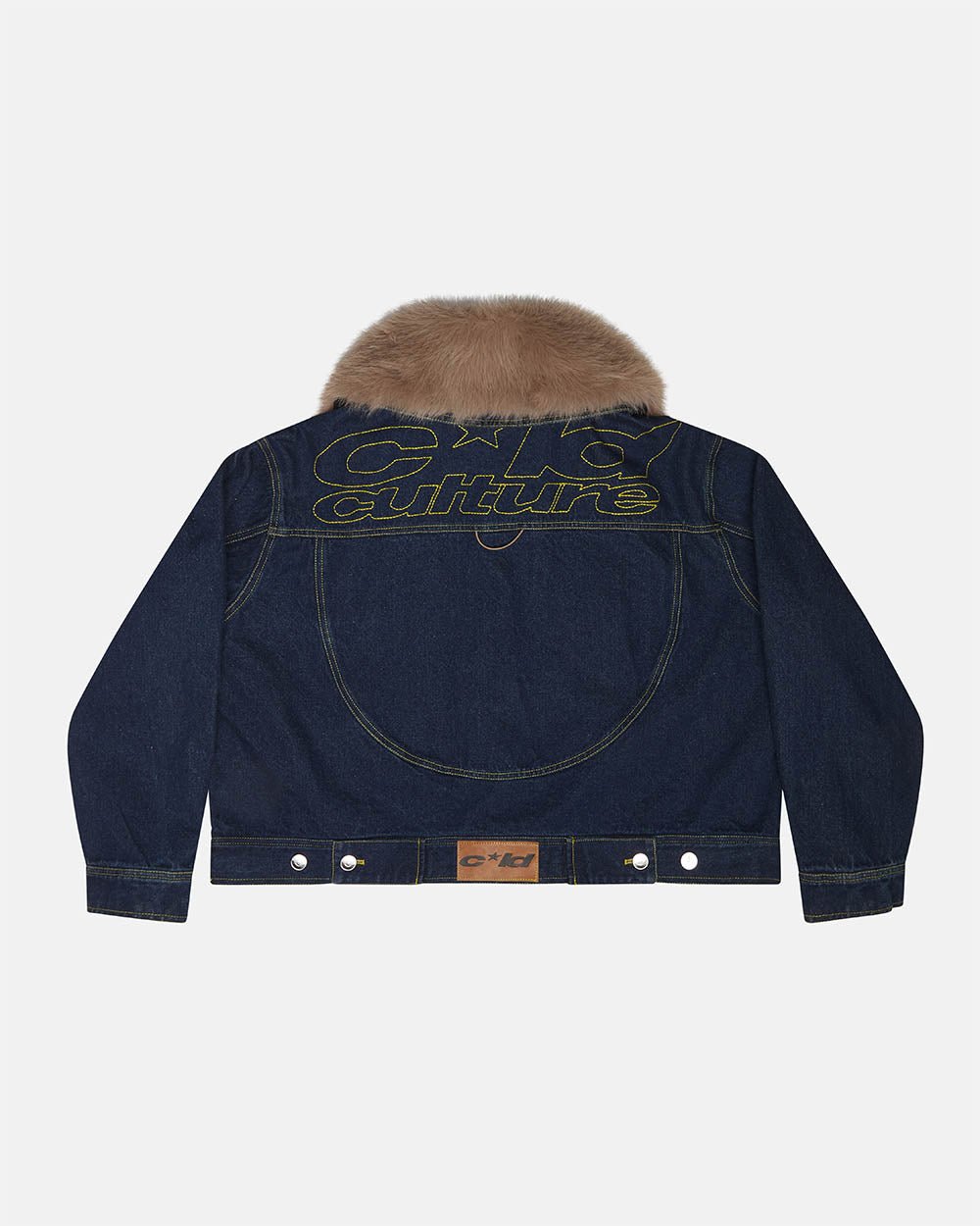 CHAQUETA DE DENIM CON PELUSA DENIM BRUTO