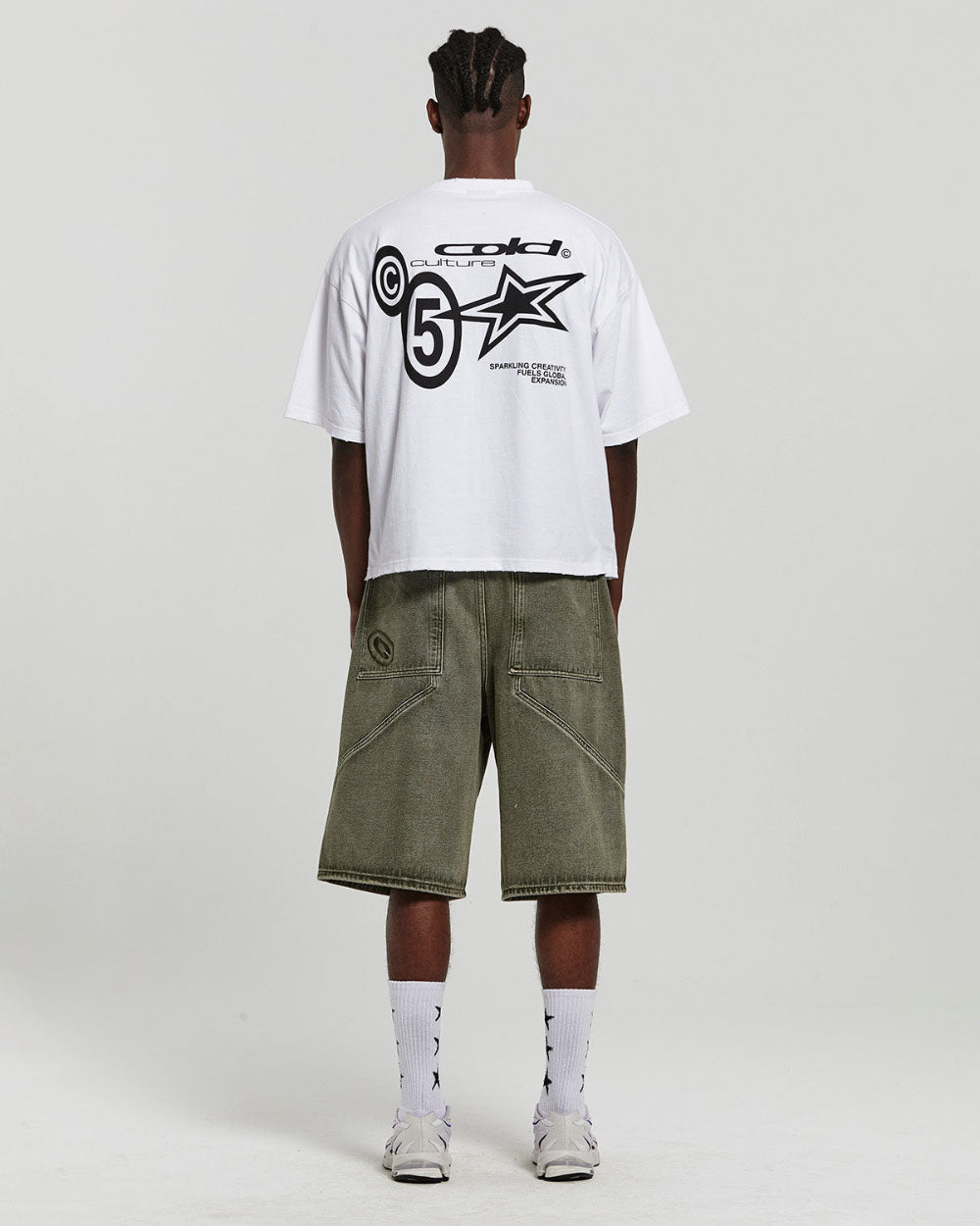 PANTALONES CORTOS V2 ACID GREEN DENIM