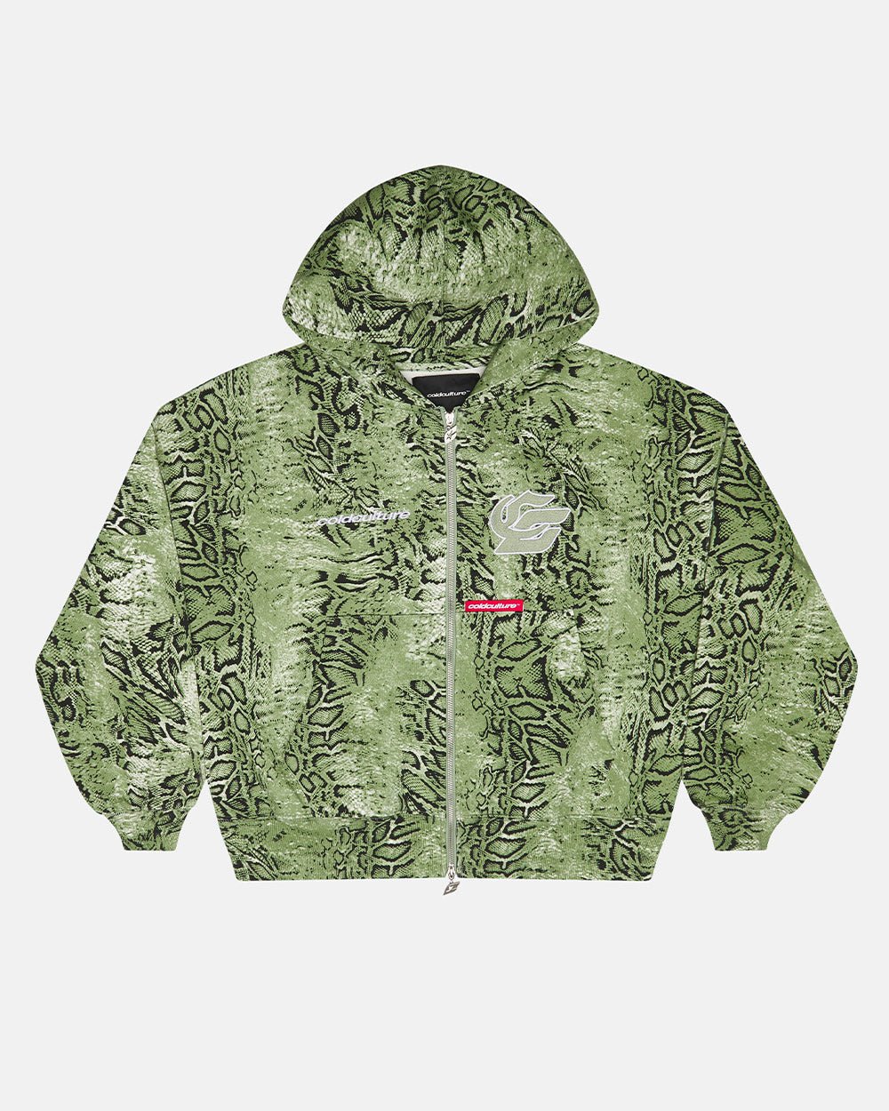 SNAKE ZIP HOODIE VERDE Y NEGRO