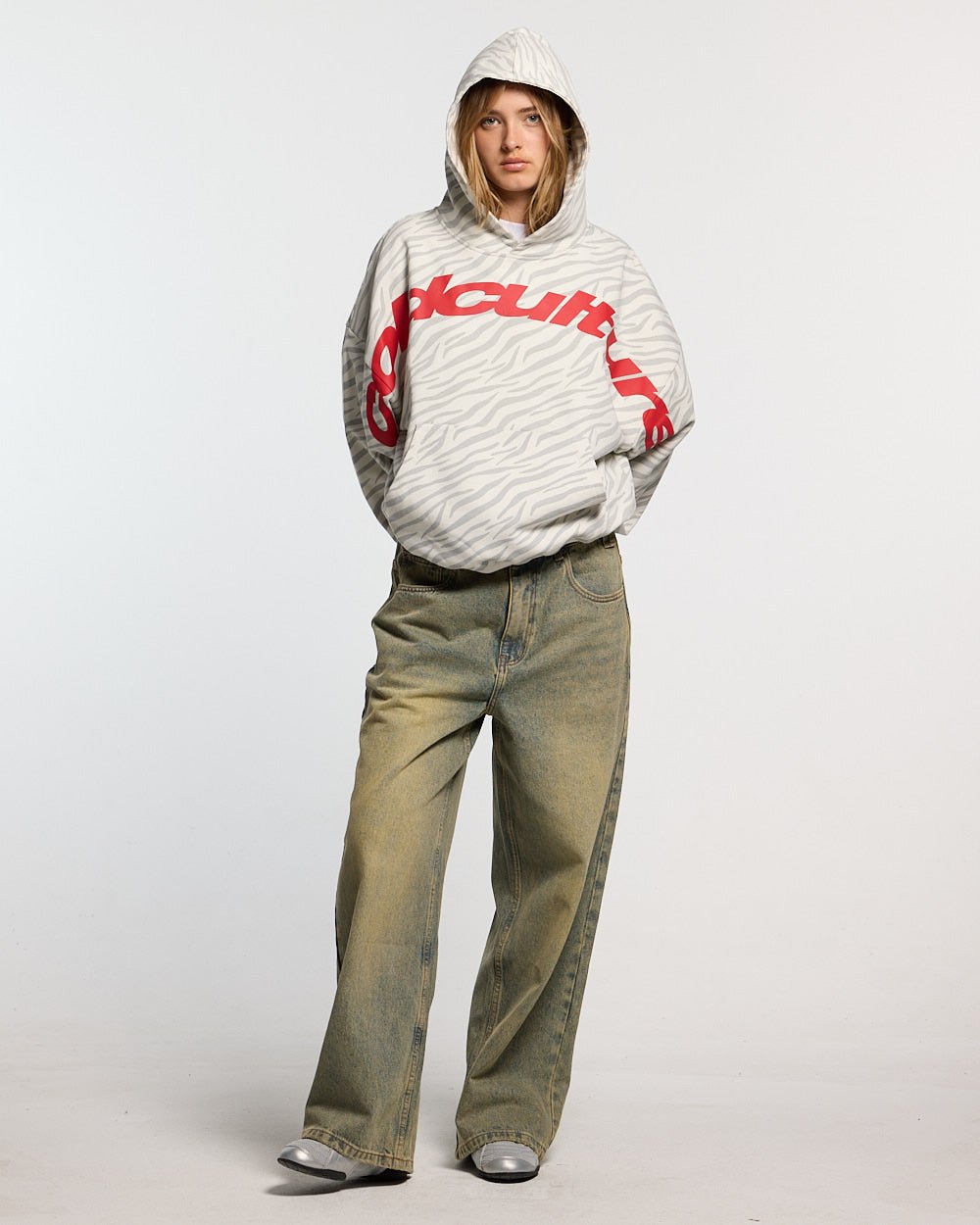 HOODIE ZEBRA BLANCO