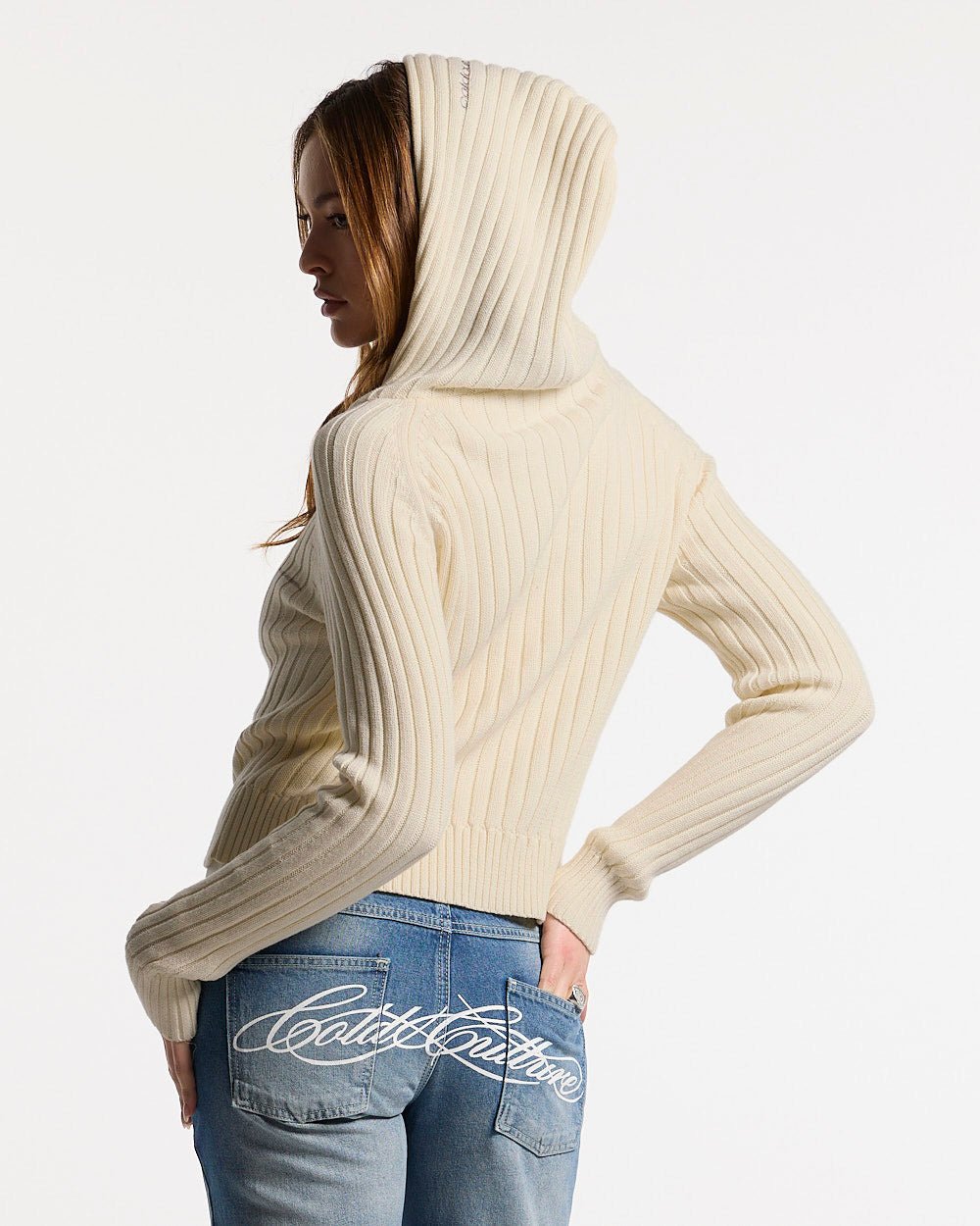 CHALECO DE PUNTO CON CIERRE ZIP TRACK BLANCO OFICINA