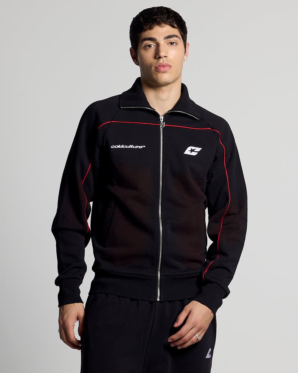 CHAQUETA SAVAGE WASHED NEGRO Y ROJO