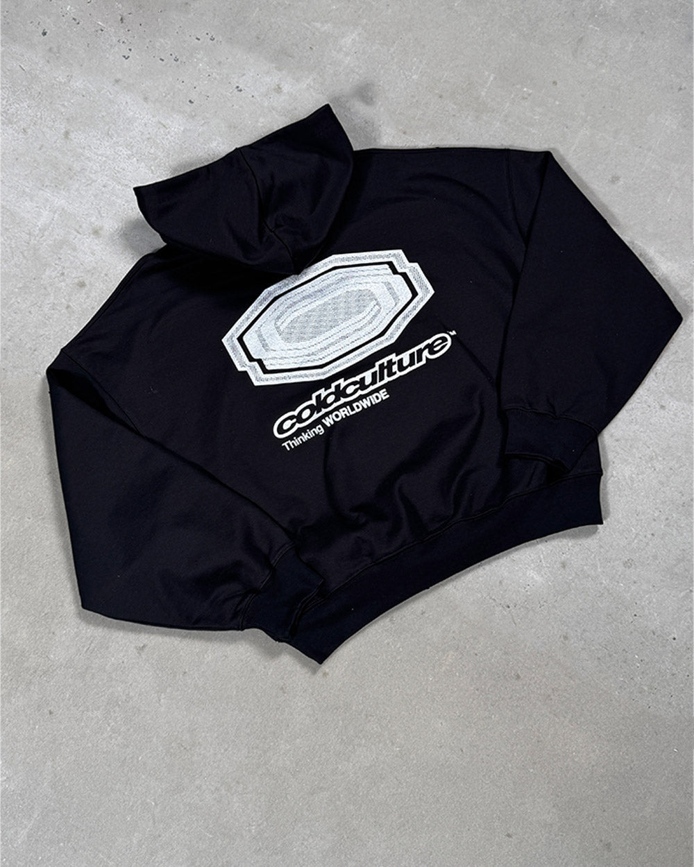 GLITTER HOODIE NEGRO