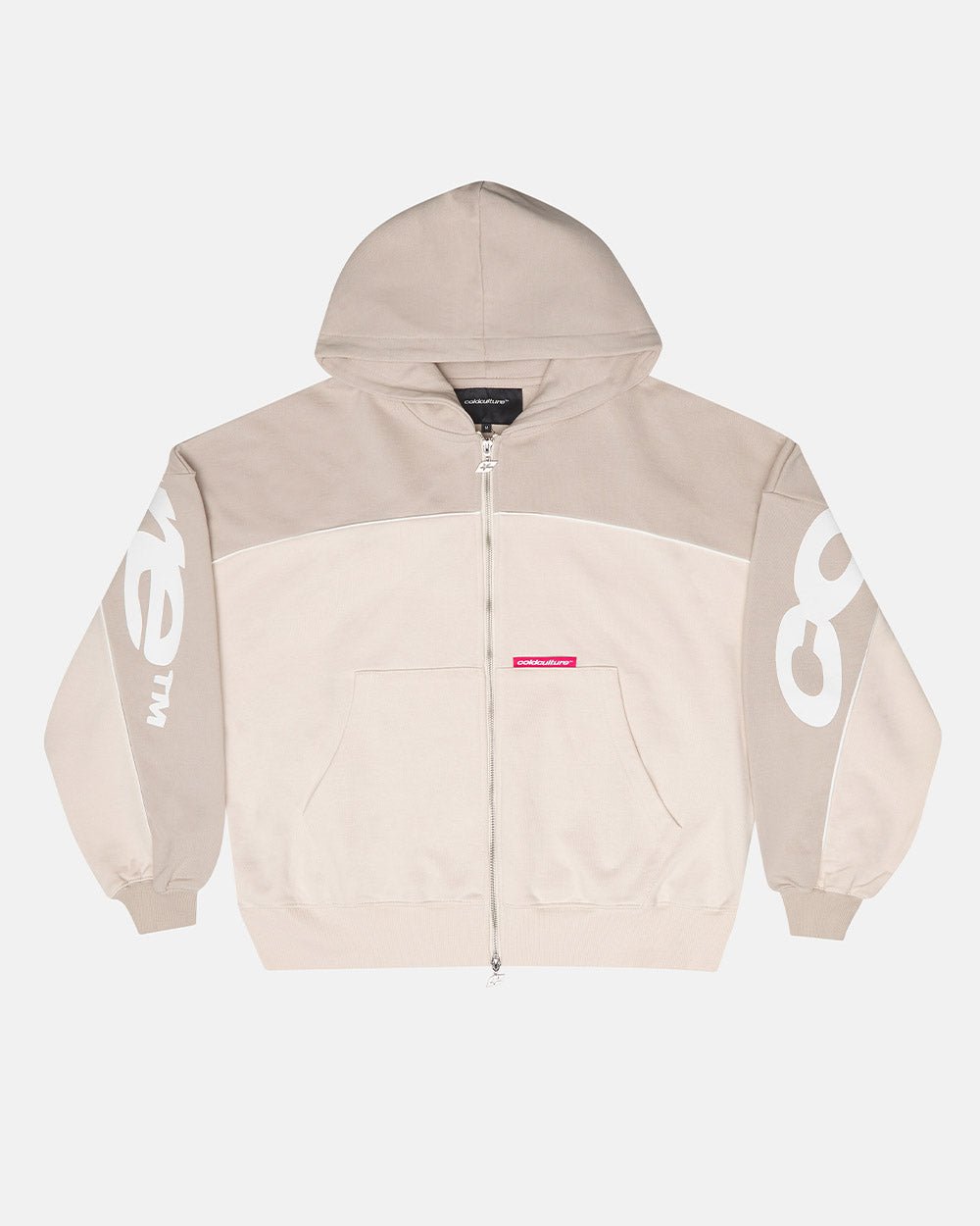 HOODIE CON CIERRE FLESH BEIGE