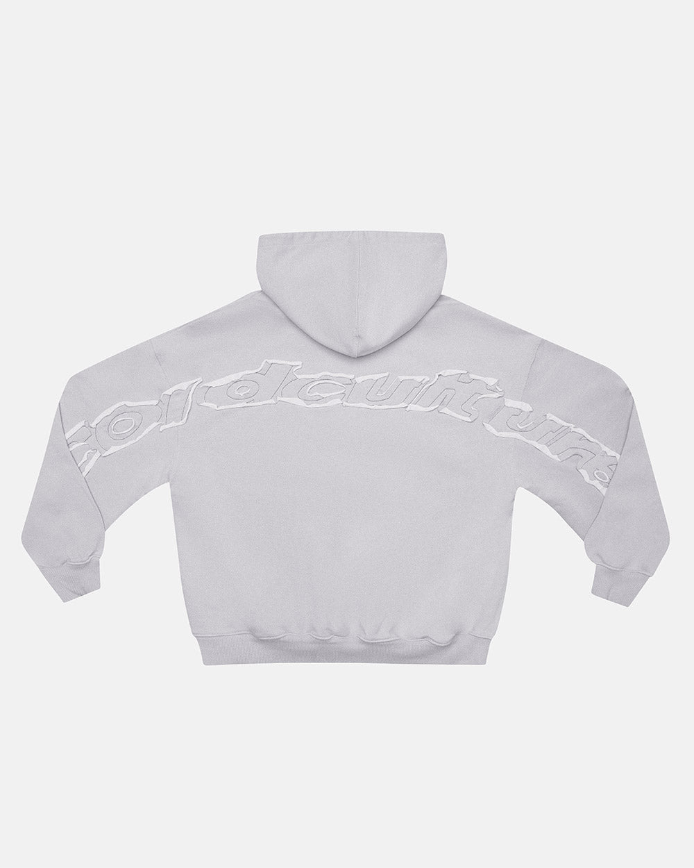 HOODIE CURVADO DISTRESSED GRIS CLARO
