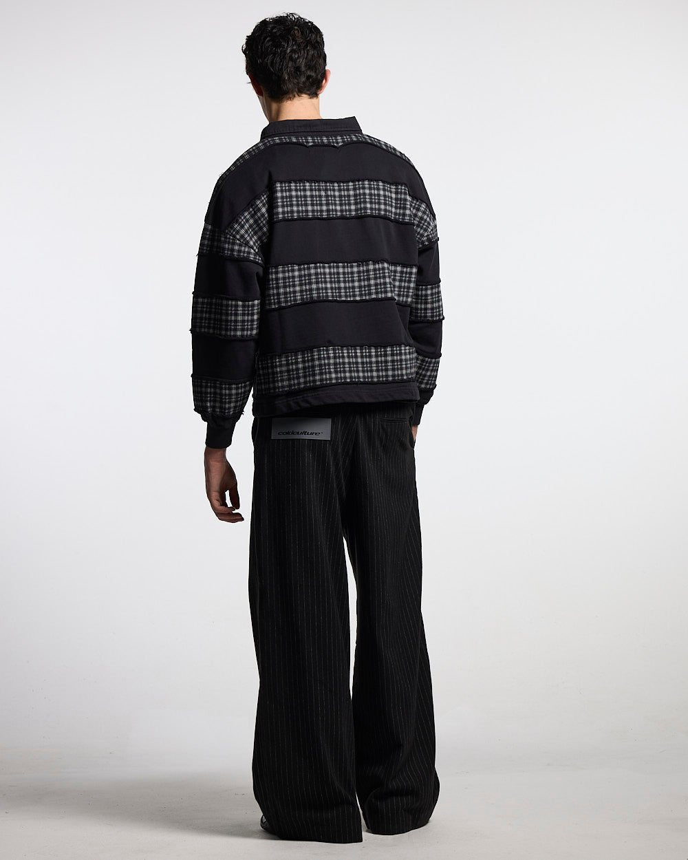 POLERA MANGA LARGA RIPPED NEGRO
