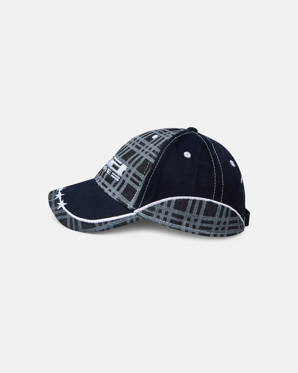 GORRA DE CUADROS AZUL OSCURO