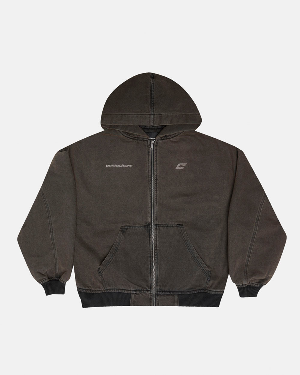 CHAQUETA HARPER DENIM MARRÓN OSCURO DESGASTADO