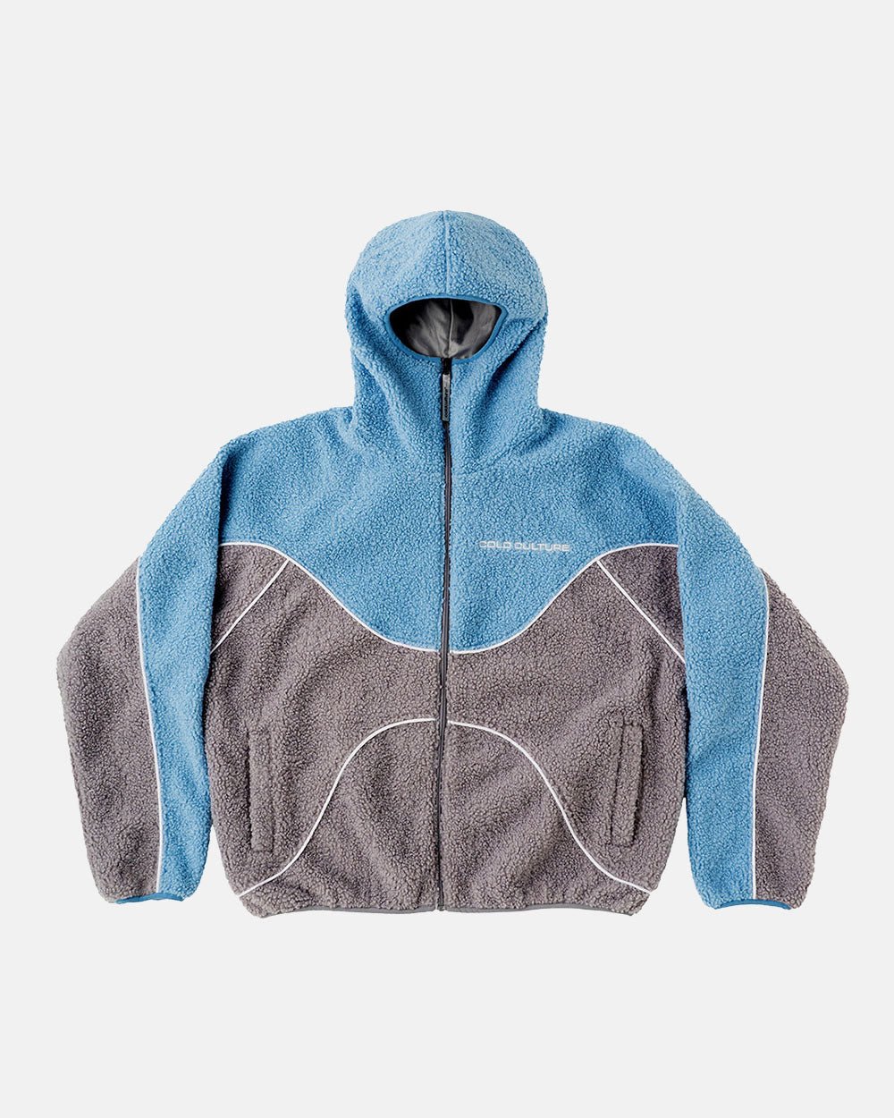 CHAQUETA DE FLEECE SIN RIESGO GRIS PIEDRA/CELTIC AZUL