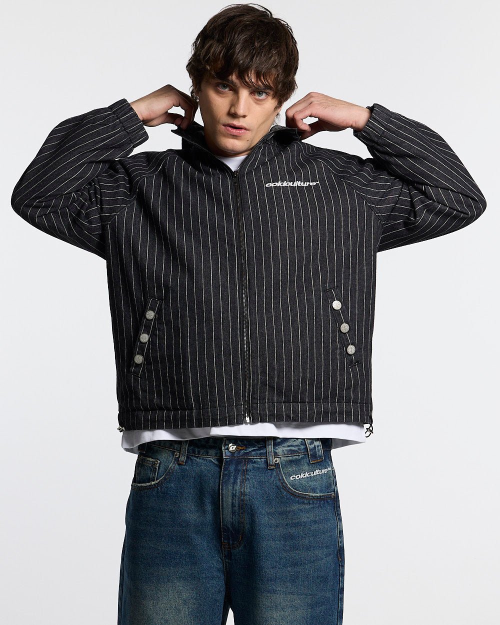 CHAQUETA STRIPES CASINO AZUL MARINO
